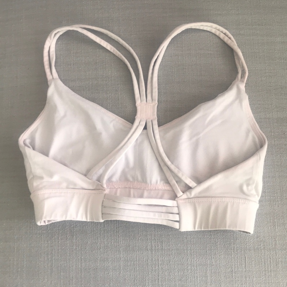 Light pink sports bra